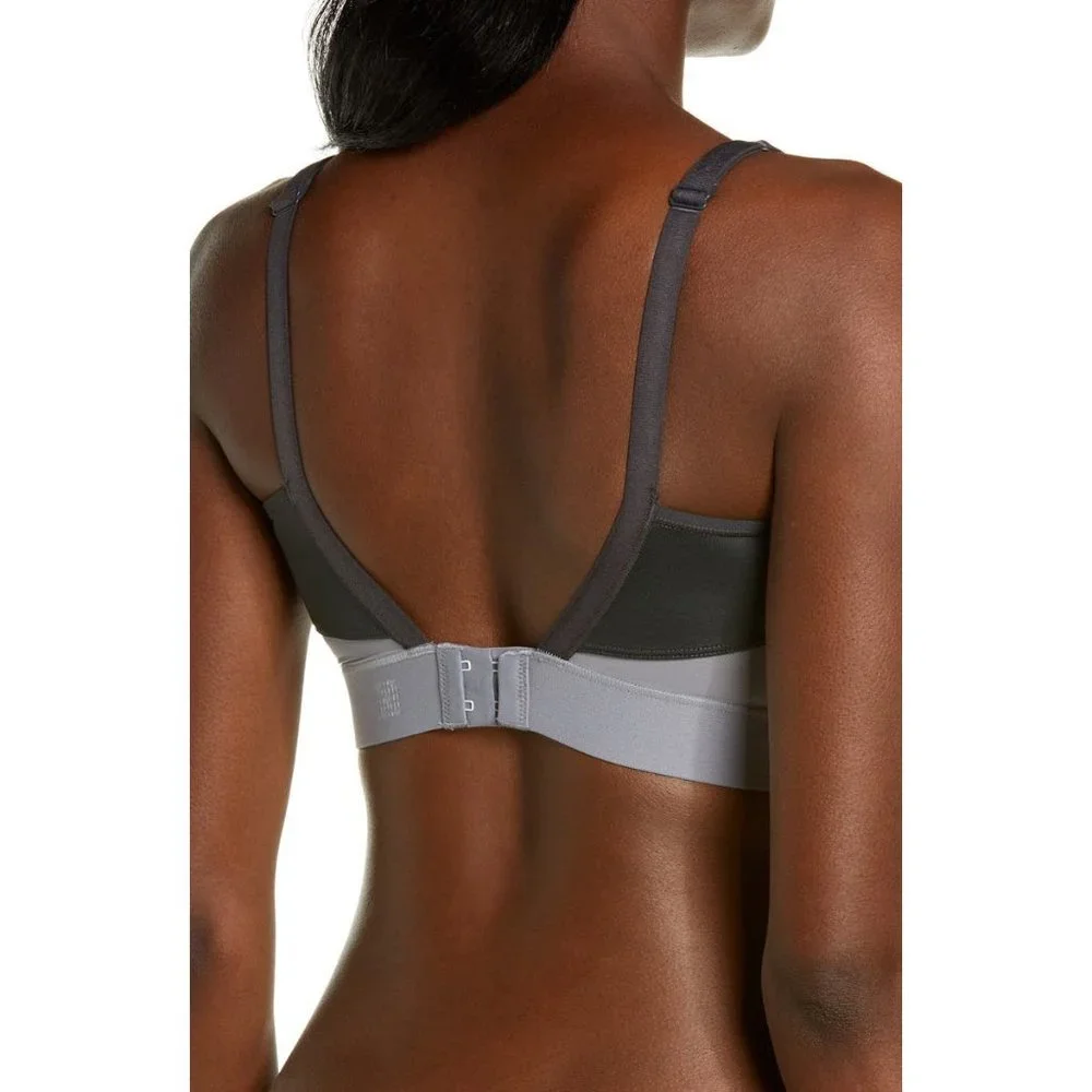 NATORI Gravity Contour High Impact Underwire Sports Bra Black & Gray 34B #752201 - Picture 3 of 11